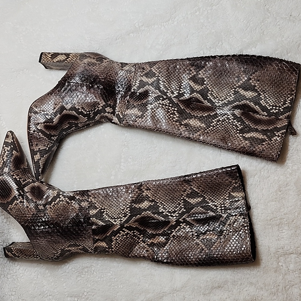 Alexandre Birman Benta Python Knee-High Boots Siz… - image 3